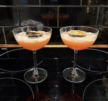 Two glasses of pornstar martini