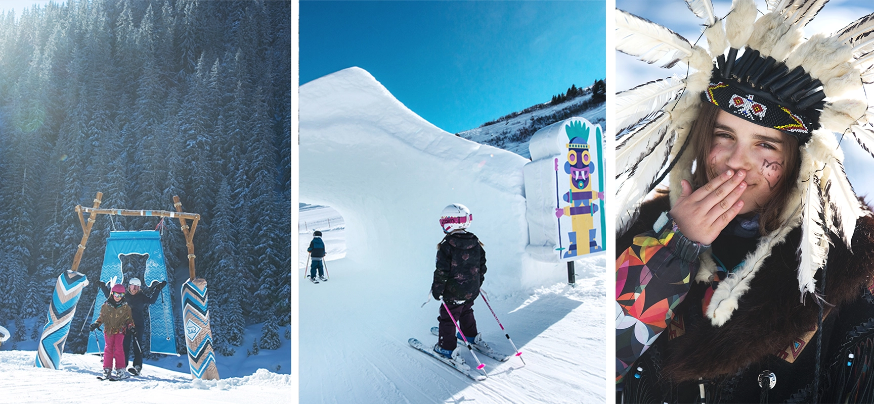ski avec enfants en décembre à Courchevel