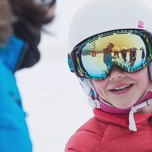 Skier avec des enfants à Méribel