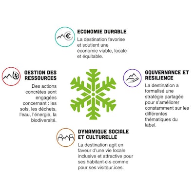 Green Snowflake label