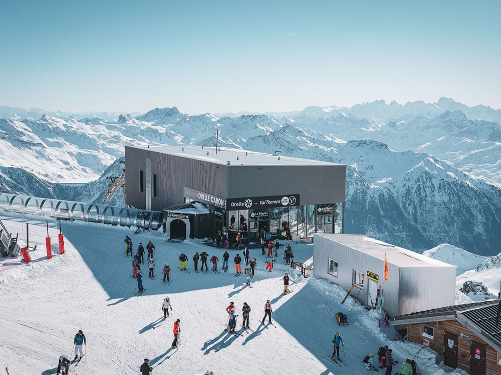 Arrivée Orelle Caron à Val Thorens