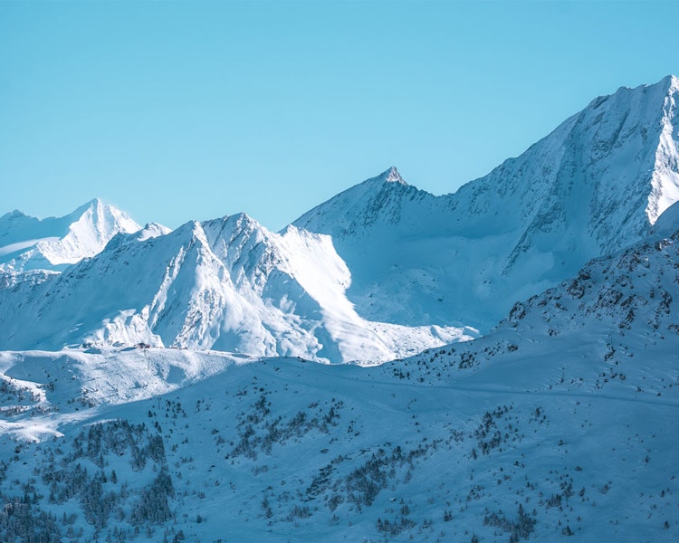 View of one of the slopes at Col de la Loze in Méribel Courchevel