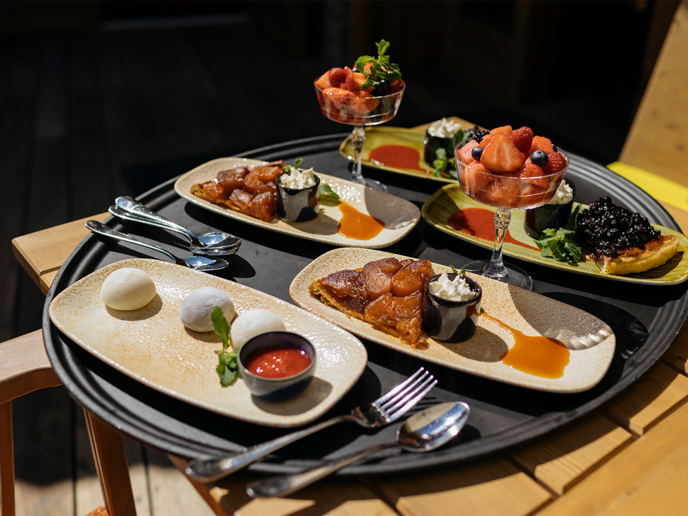 Desserts au restaurant d'altitude Maya Altitude à Méribel