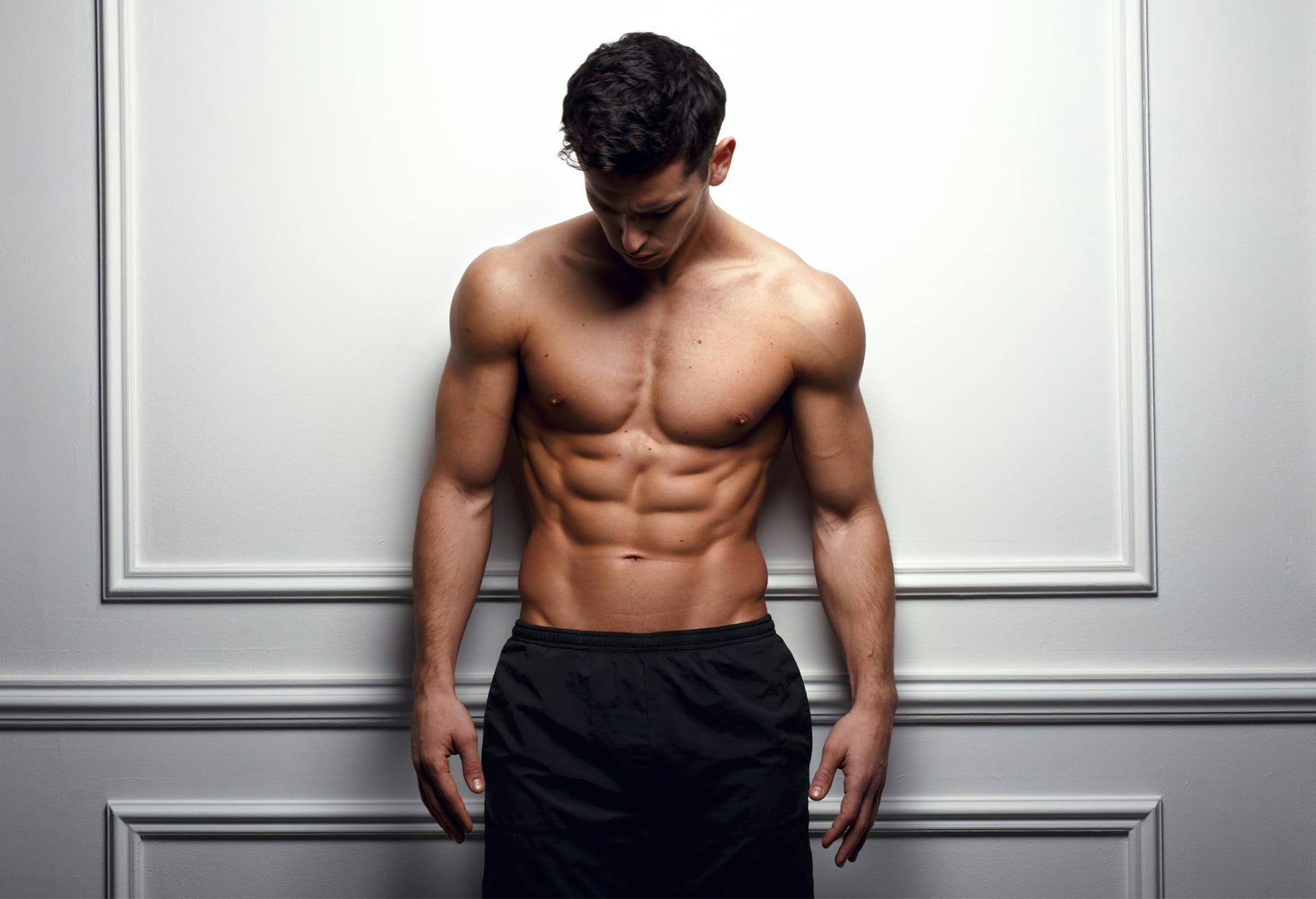 Shirtless man