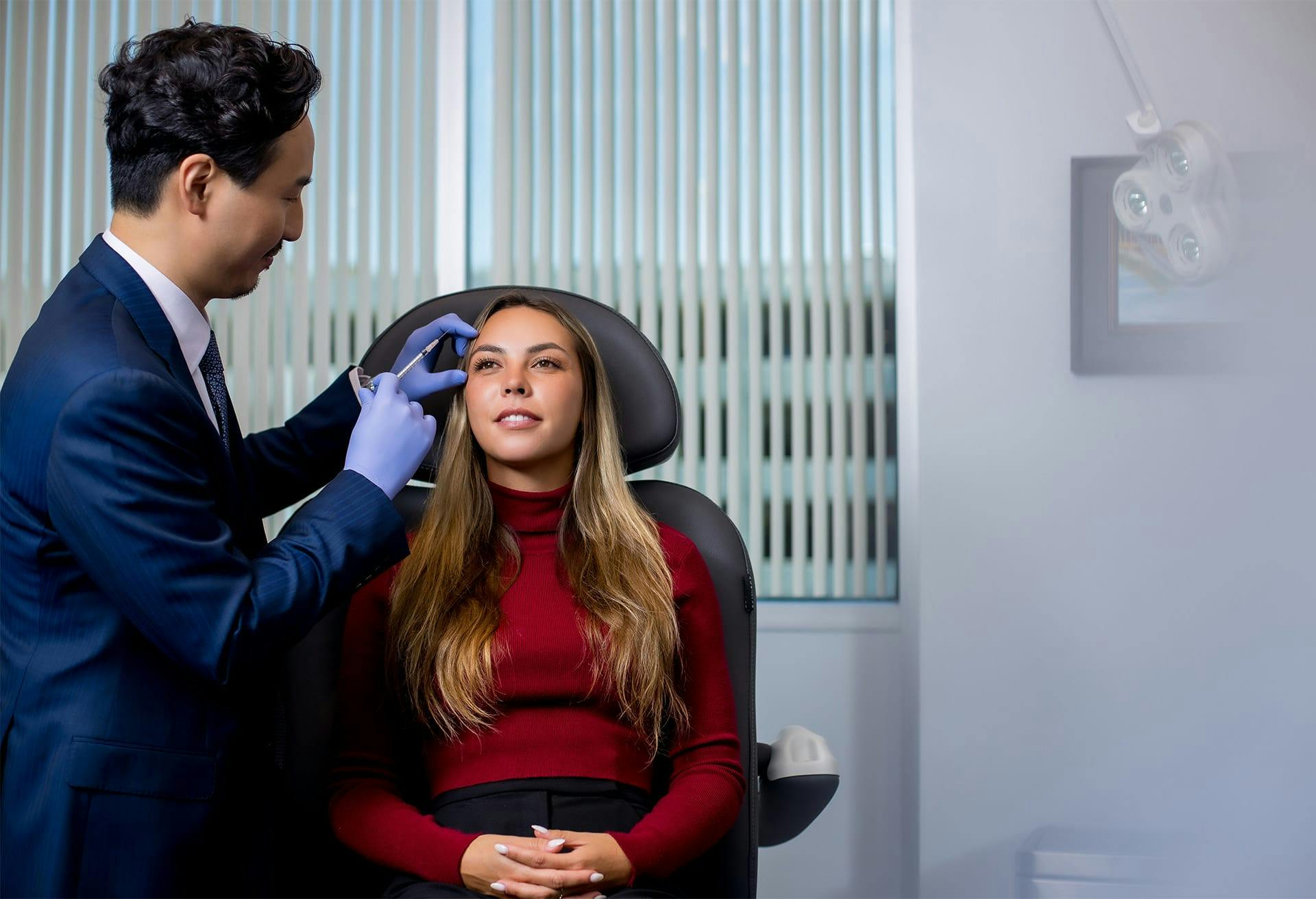 Woman getting botox