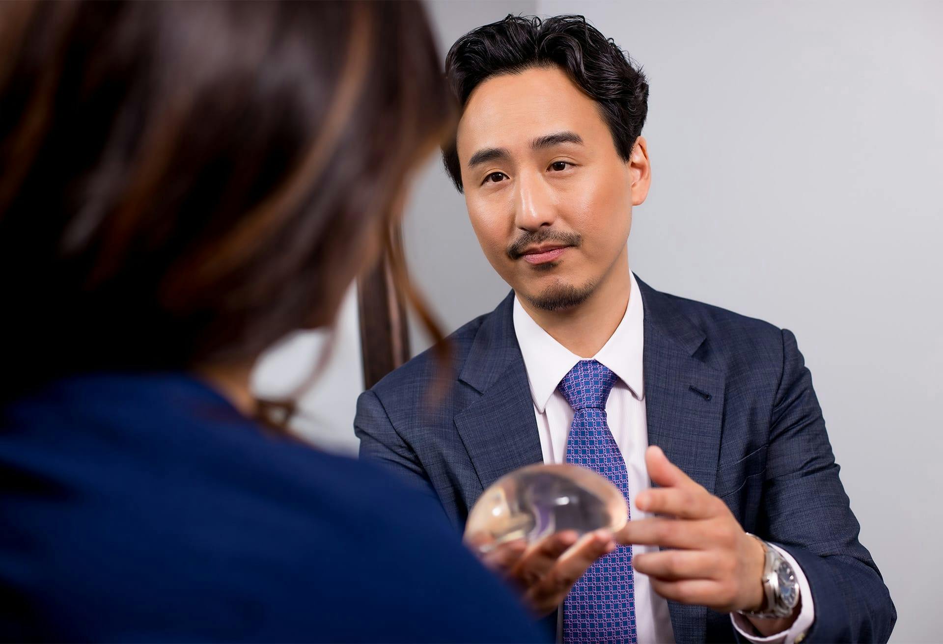 Dr. Lee with a patient