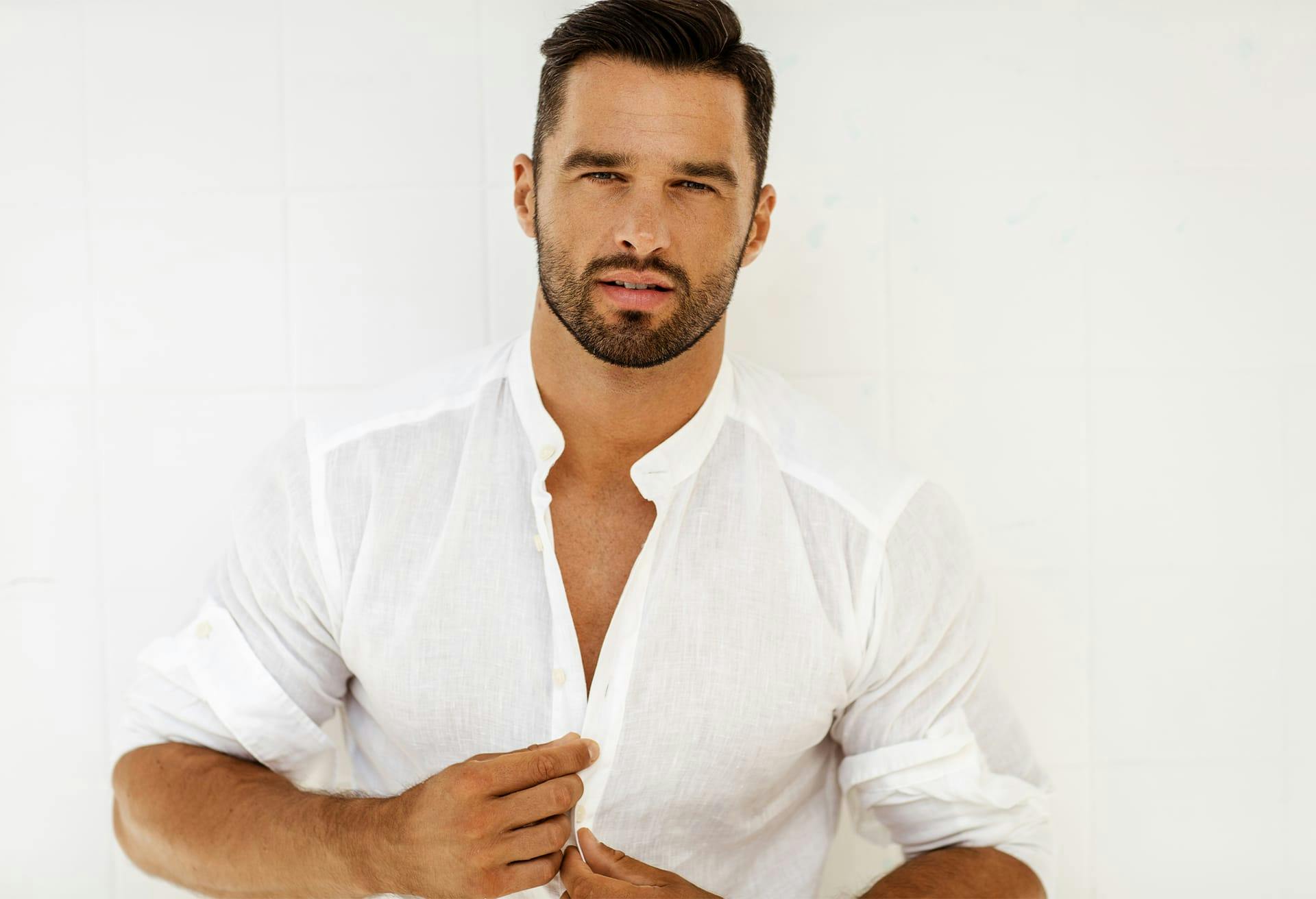 Man in a white shirt