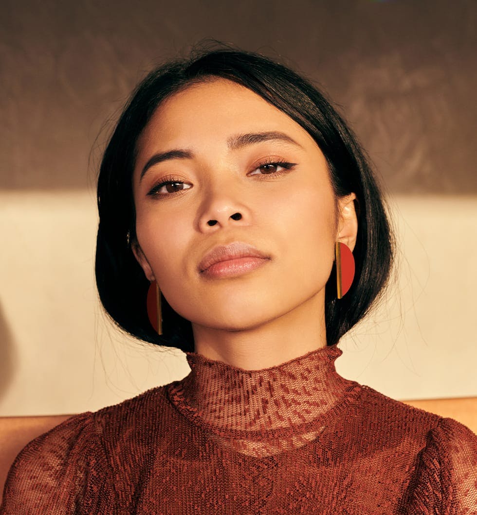 Woman with black hair