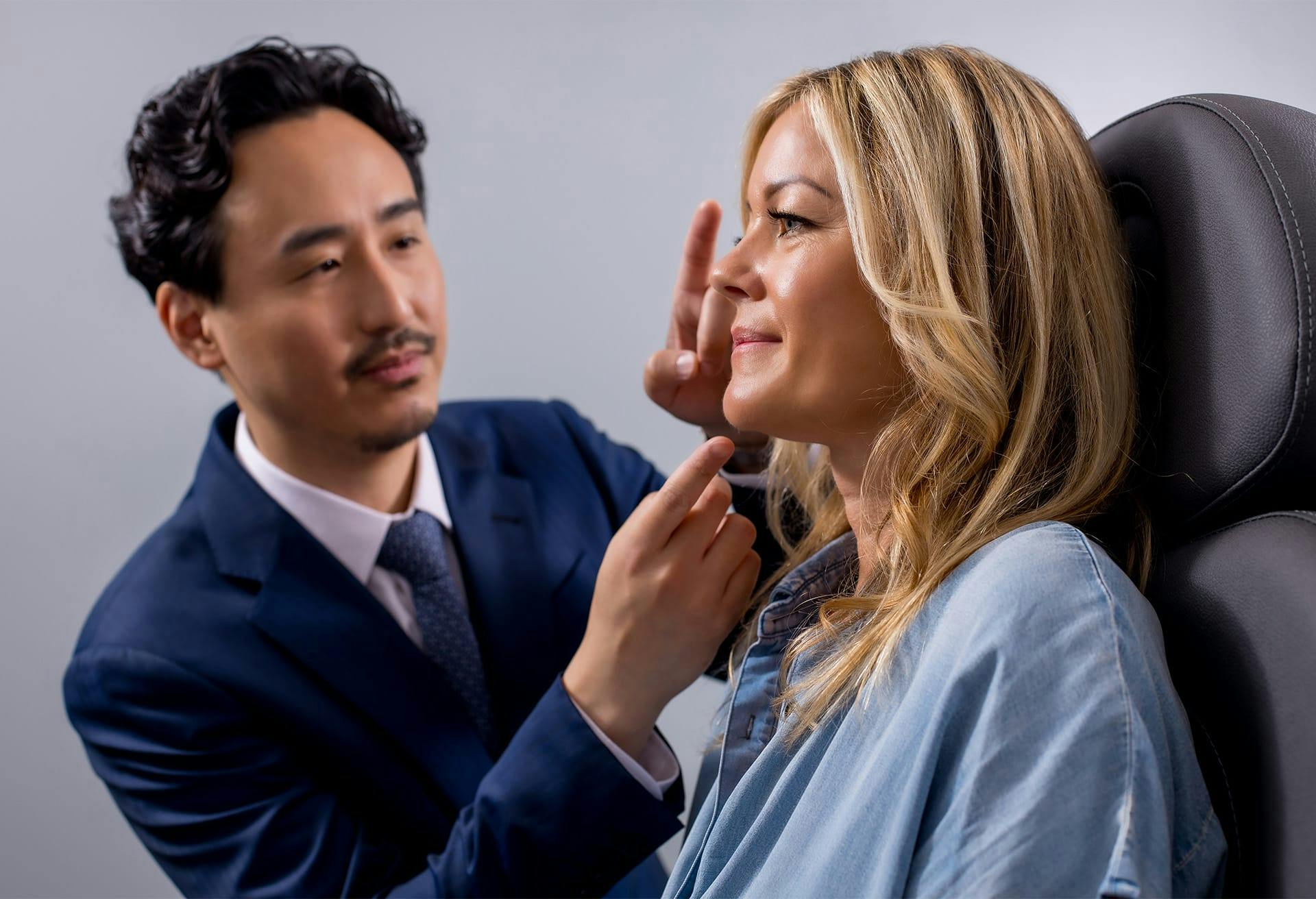 Dr. Lee with a patient