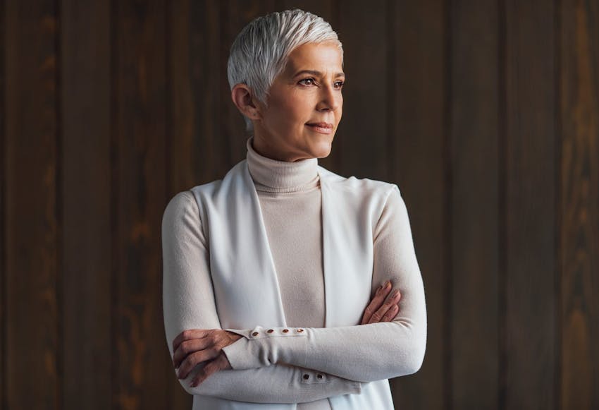 Woman with her arms crossed