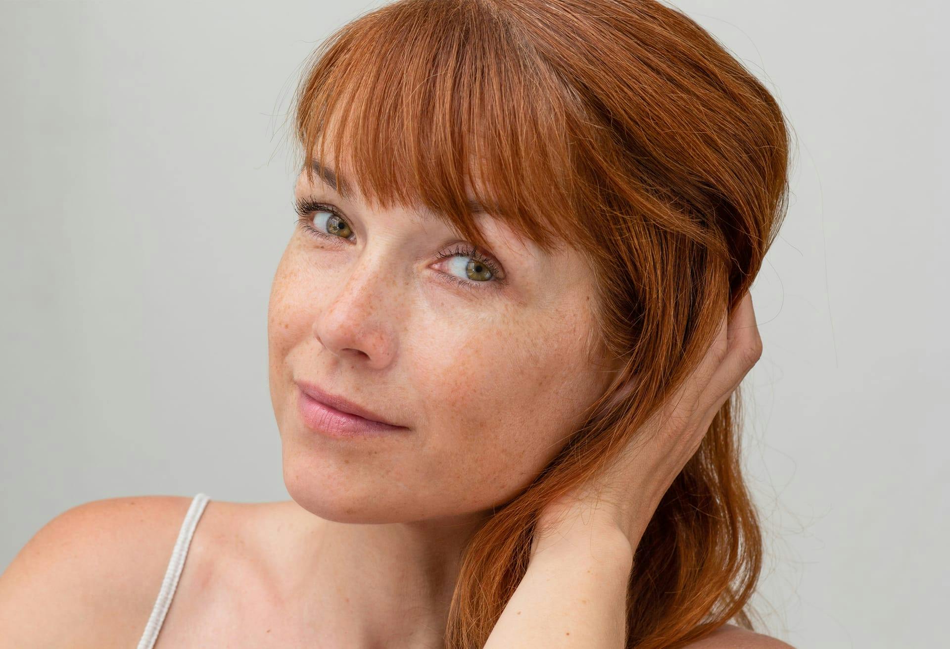 Woman with red hair