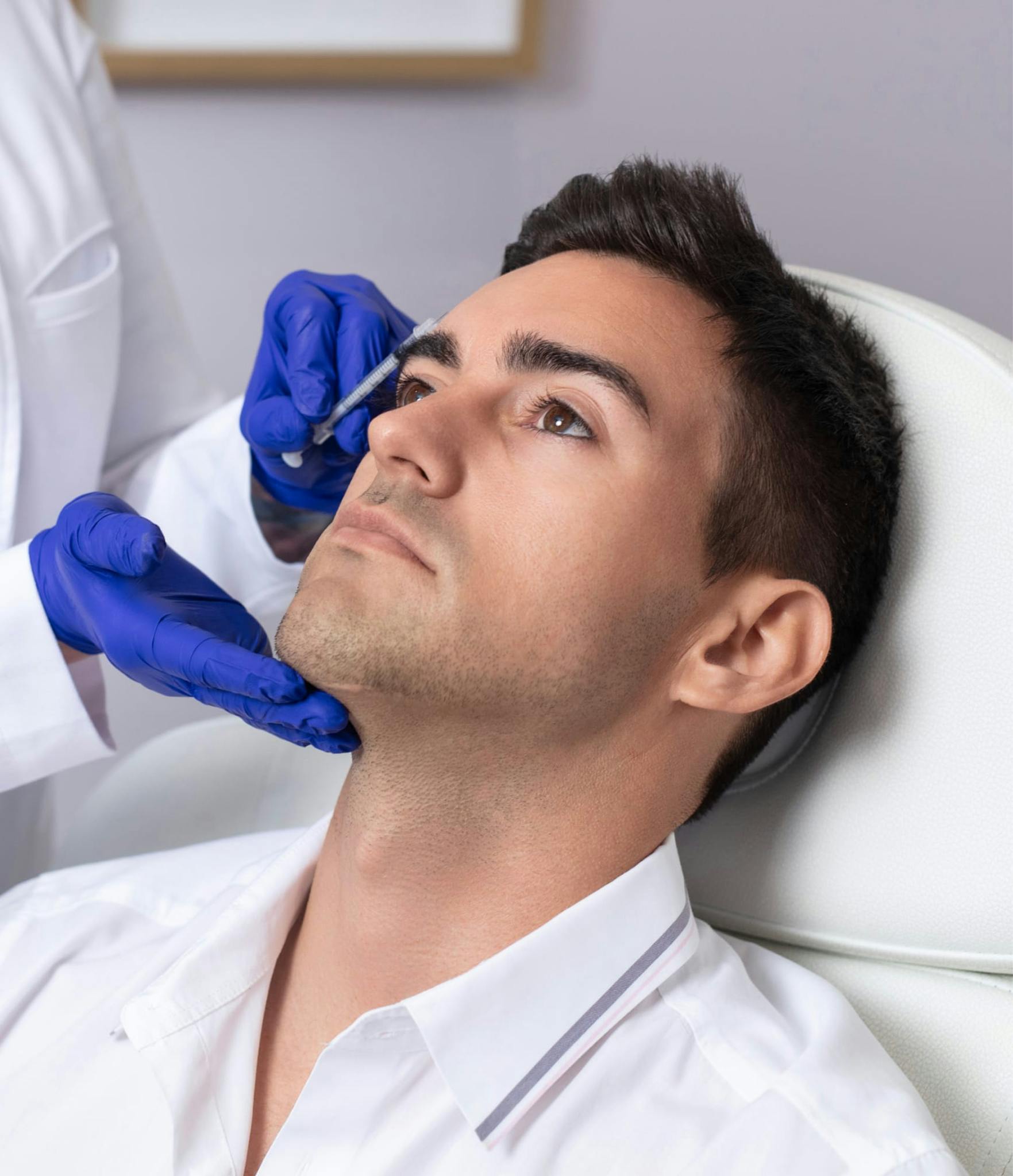 Man Receiving Injections