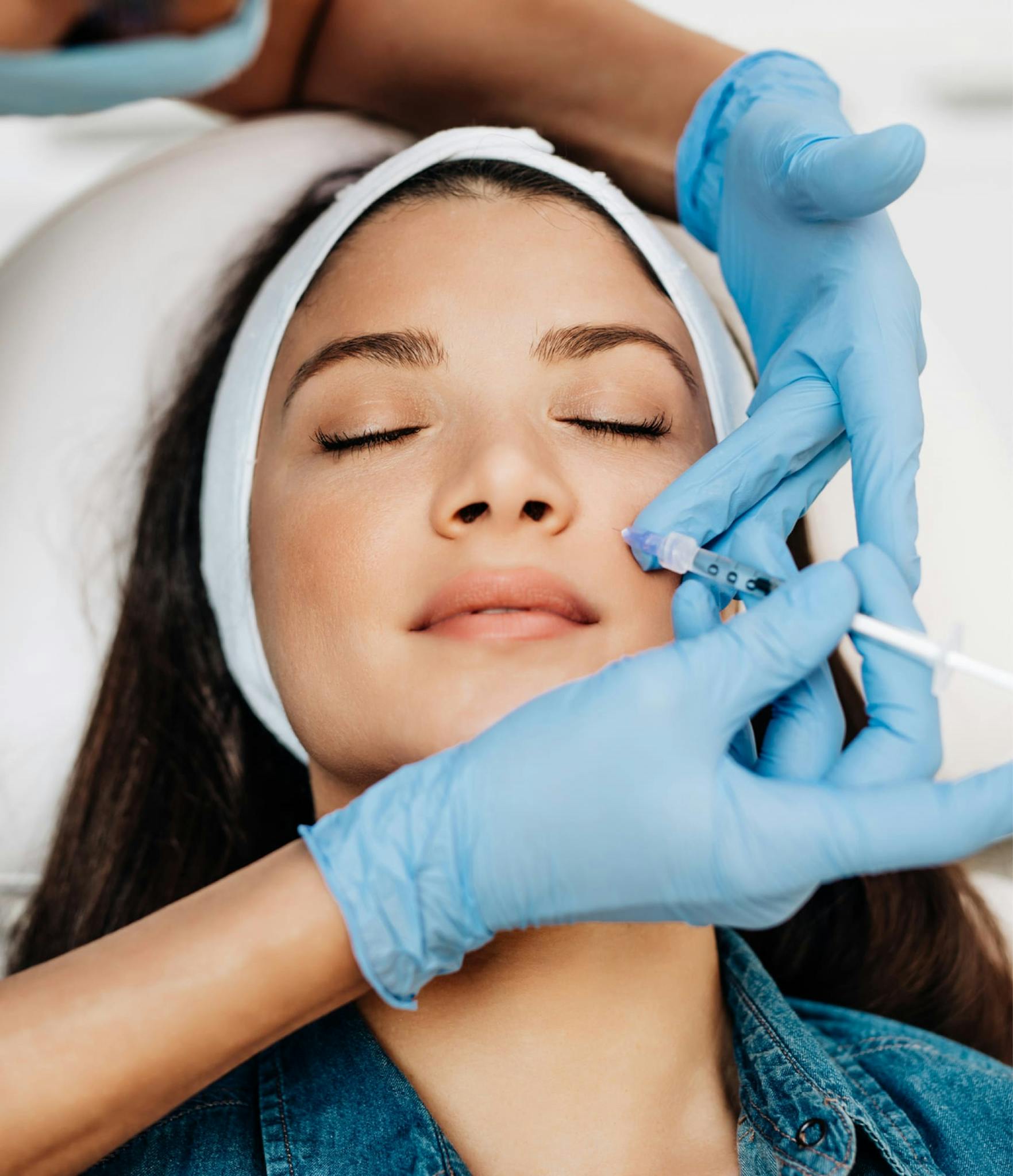 Woman Receiving injectable fillers