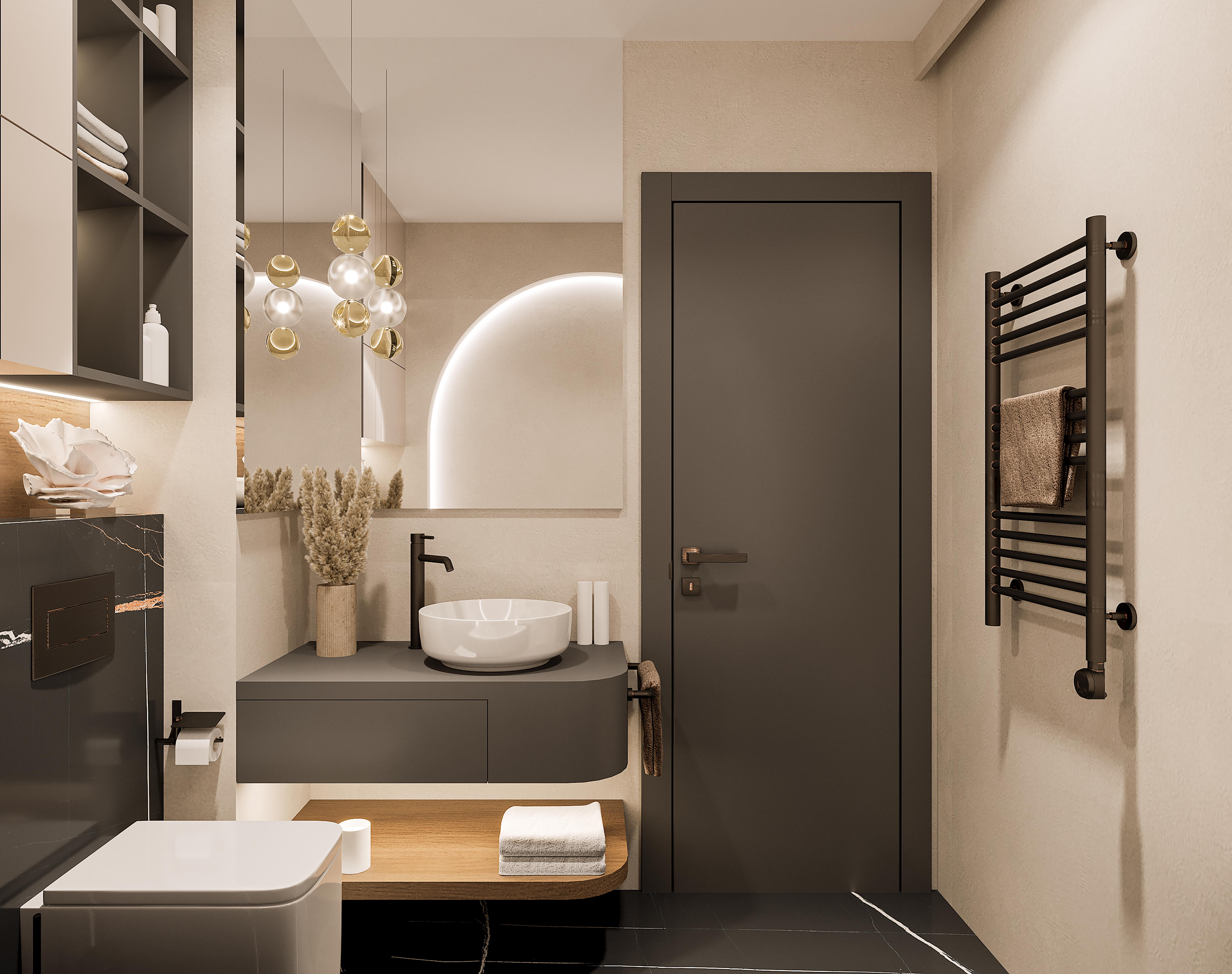 Moderne badkamer, badkamer schoonmaken