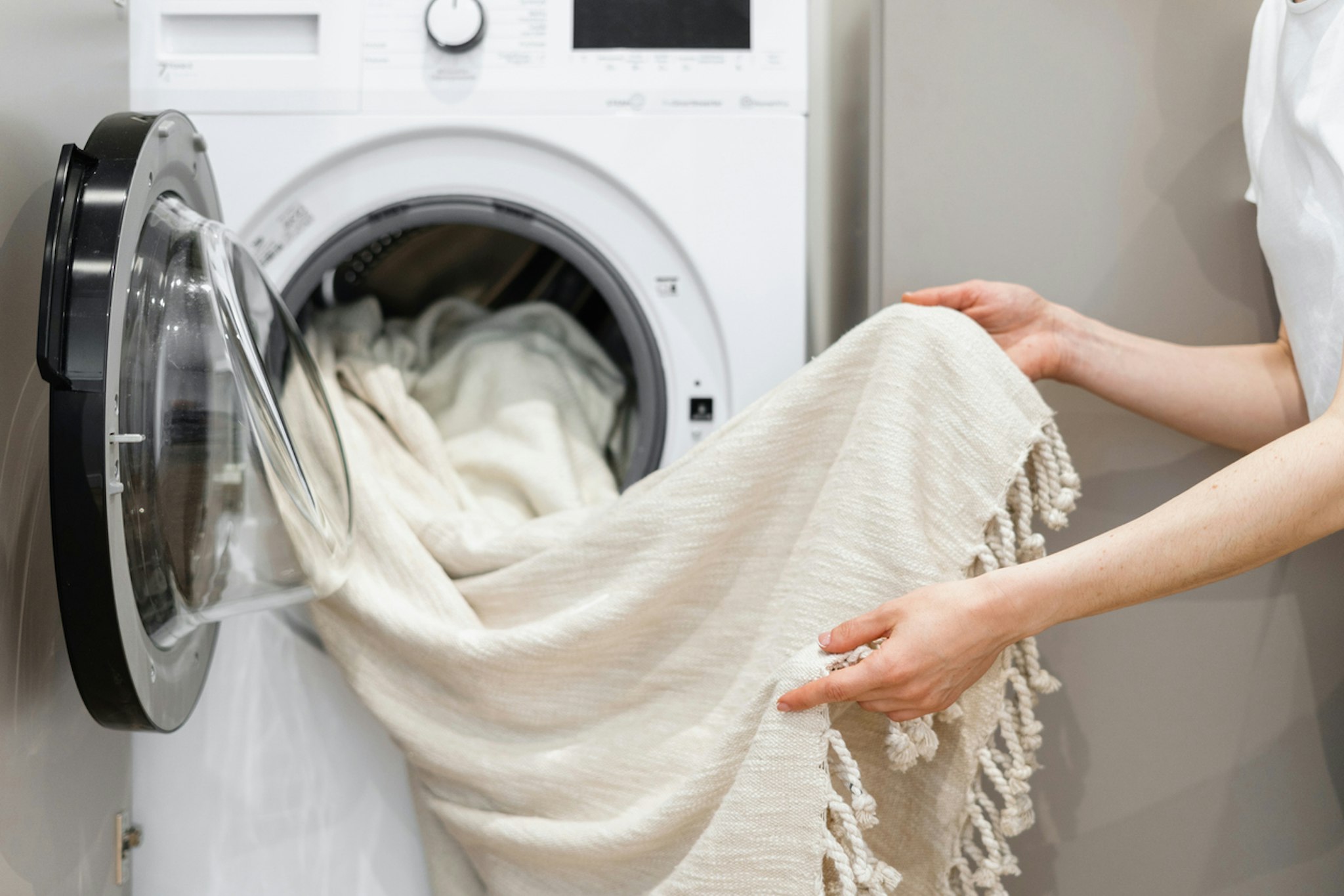 Textiel schoonmaken, textiel wassen in wasmachine
