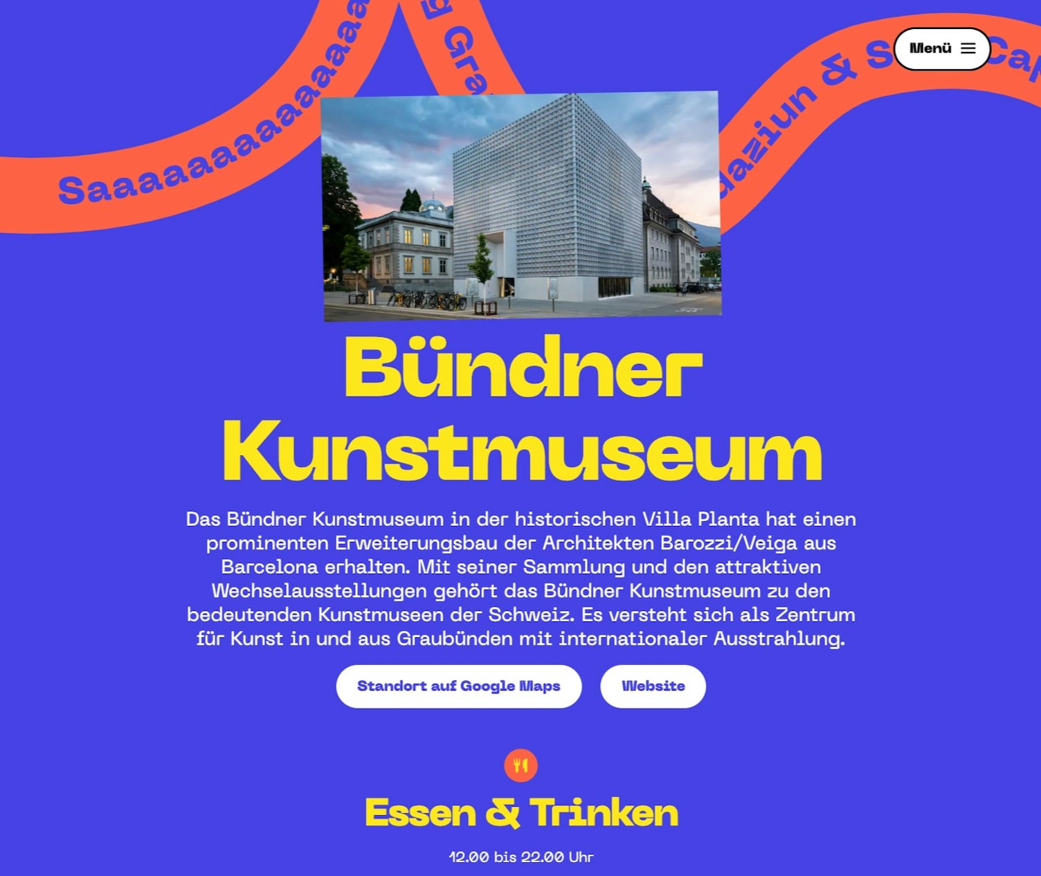 Screenshot der Website langersamstag.ch
