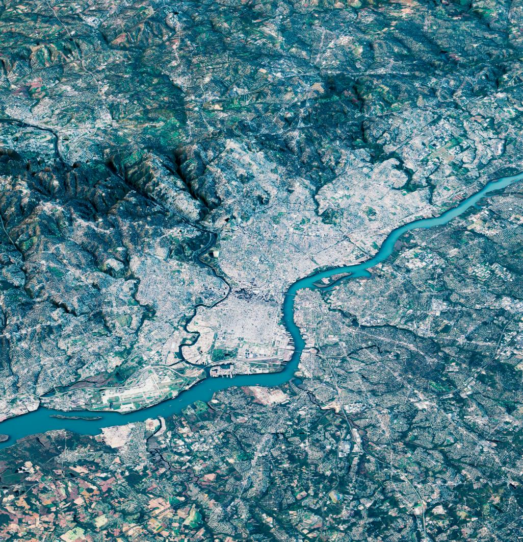 sattelite photo of river