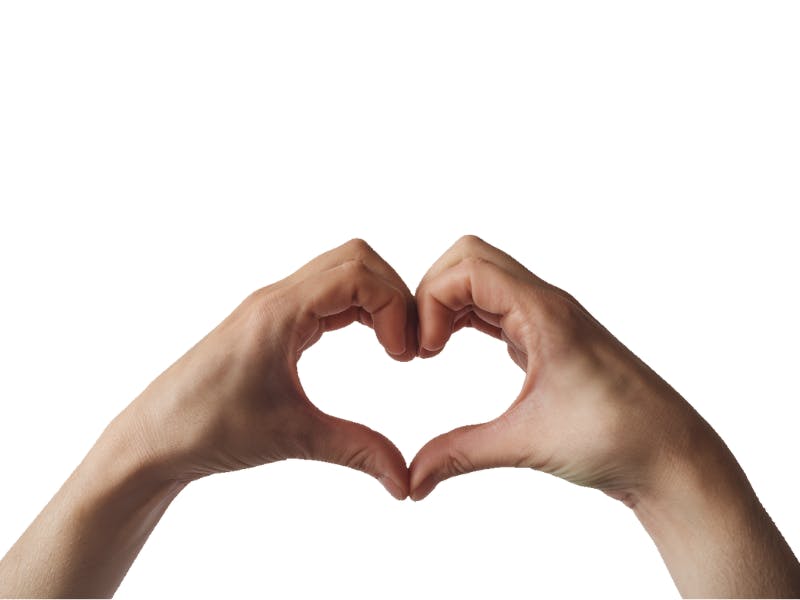 hands forming a heart