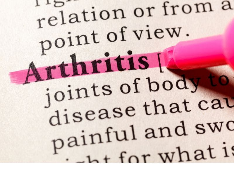pink highlighter marking the word 'arthritis'