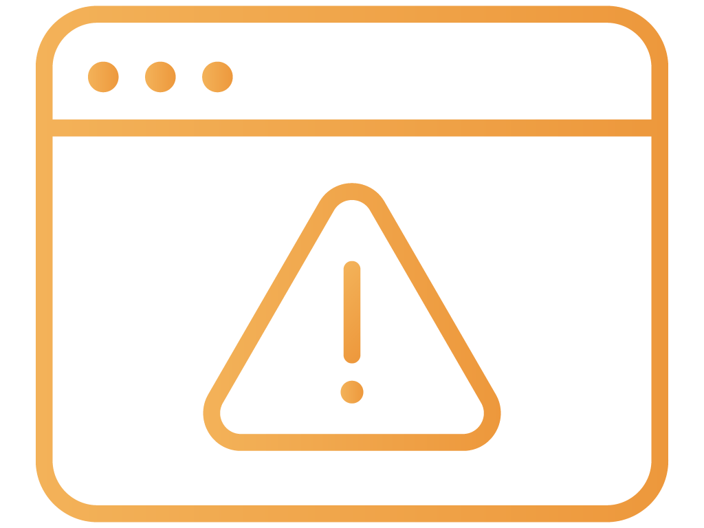Icon displaying warning sign