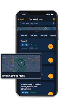 Find Kiosk screen