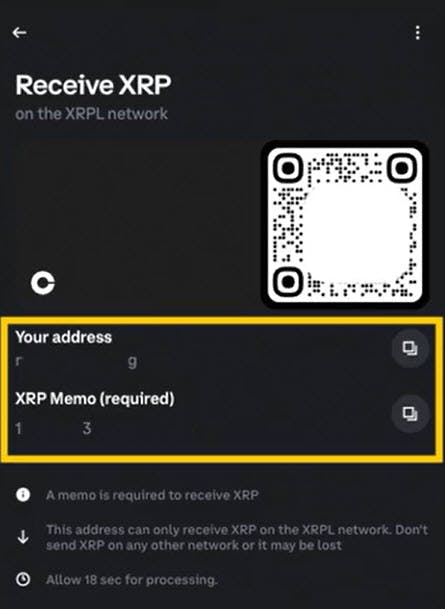 Receive XRP