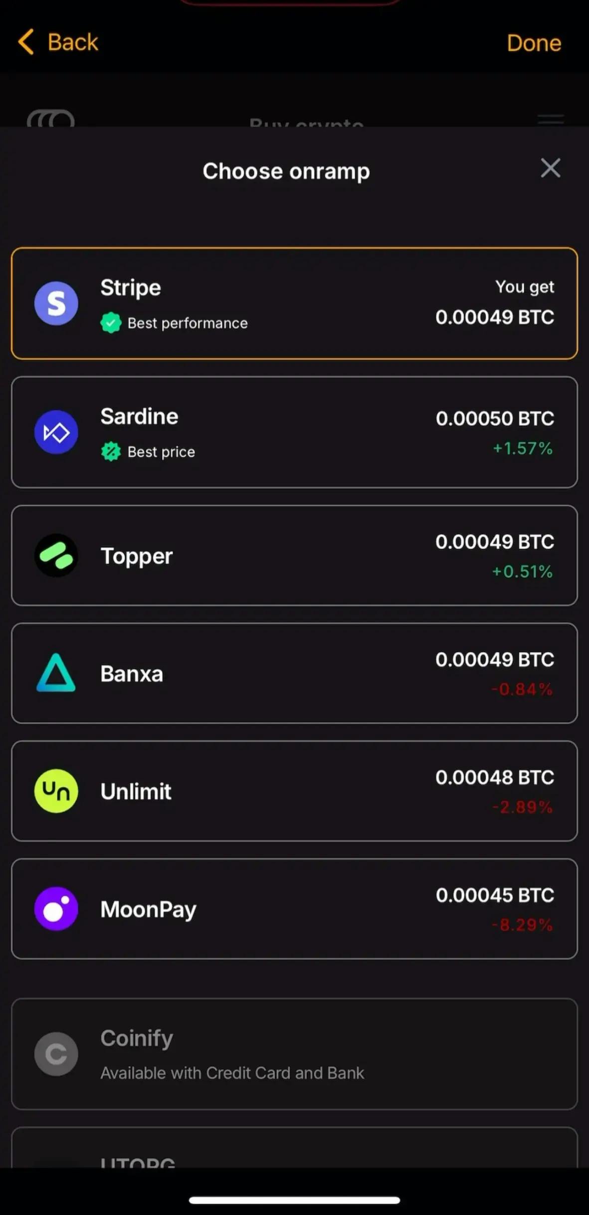 Onramper Example