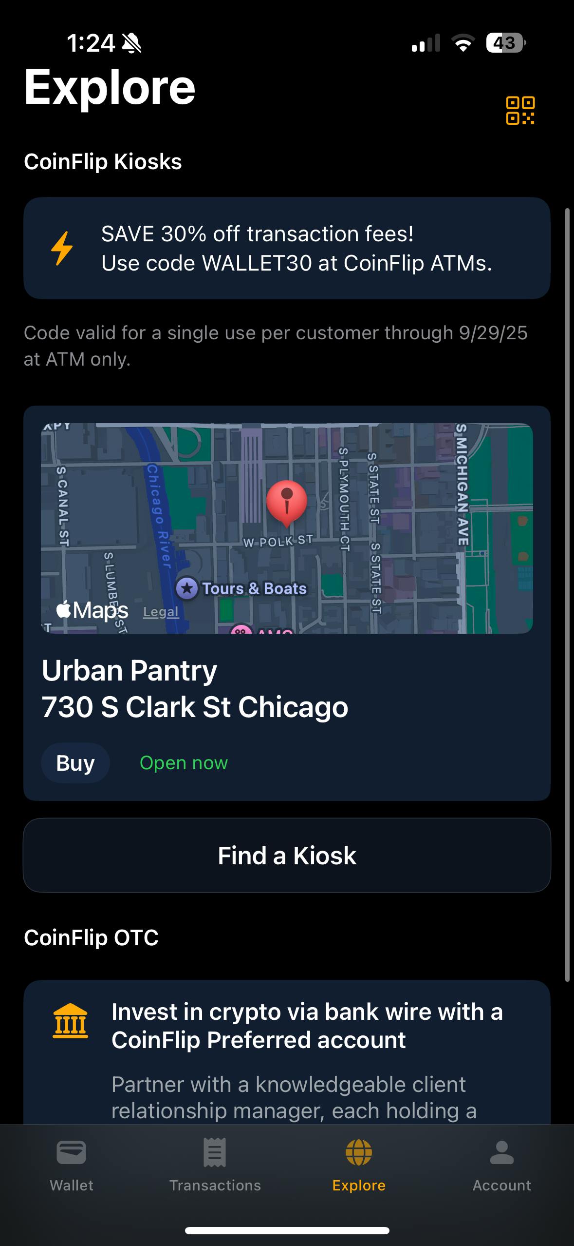 Explore tab