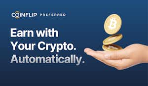 CoinFlip Earn Image Get yields on your crypto with Earn