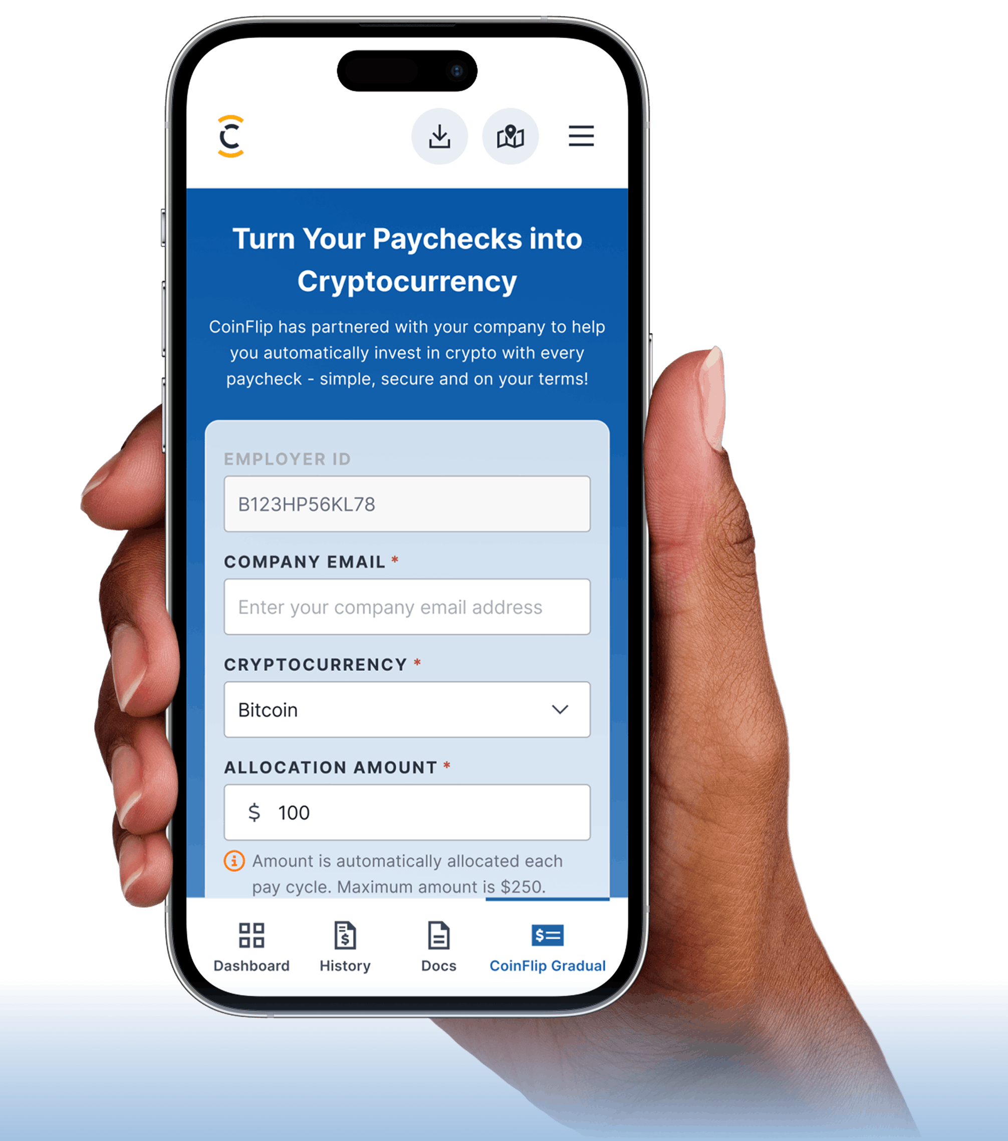 woman holding Gradual