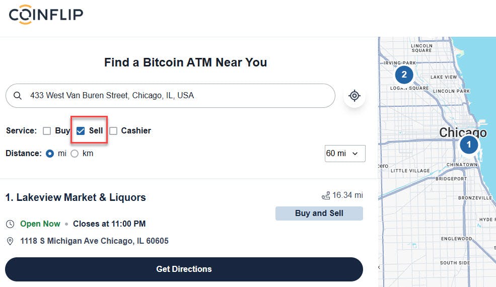 Sell locations in chicago example
