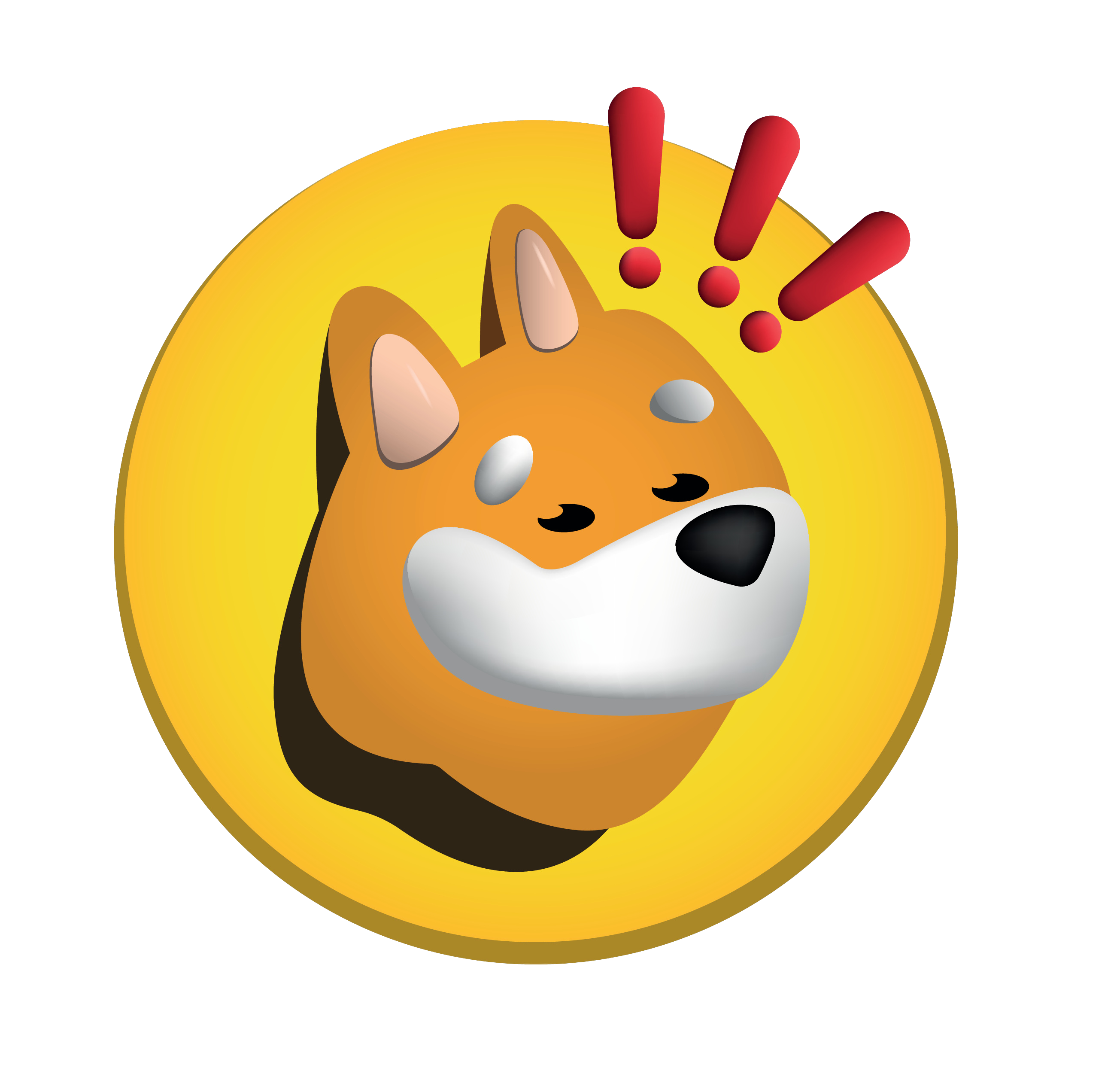 Doge with exclamations in a meme format