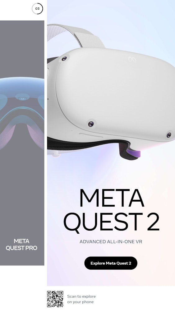 Meta Quest 2 & Meta Quest Pro retail homescreen