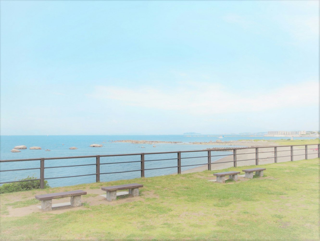 富士山、海、江ノ島を眺める｜葉山公園