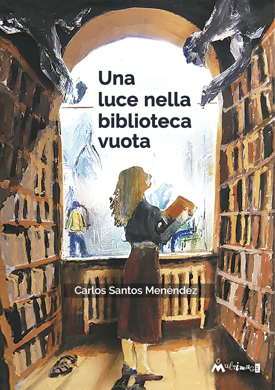 Una luce nella biblioteca vuota