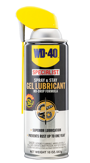 Can of WD-40 Specialist Spray & Stay Gel Lubricant