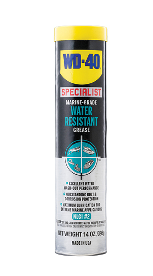 Can of WD-40 Specialist Marine Grade Water Resistant Grease