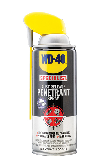 Can of WD-40 Specialist Rust Release Penetrant Spray