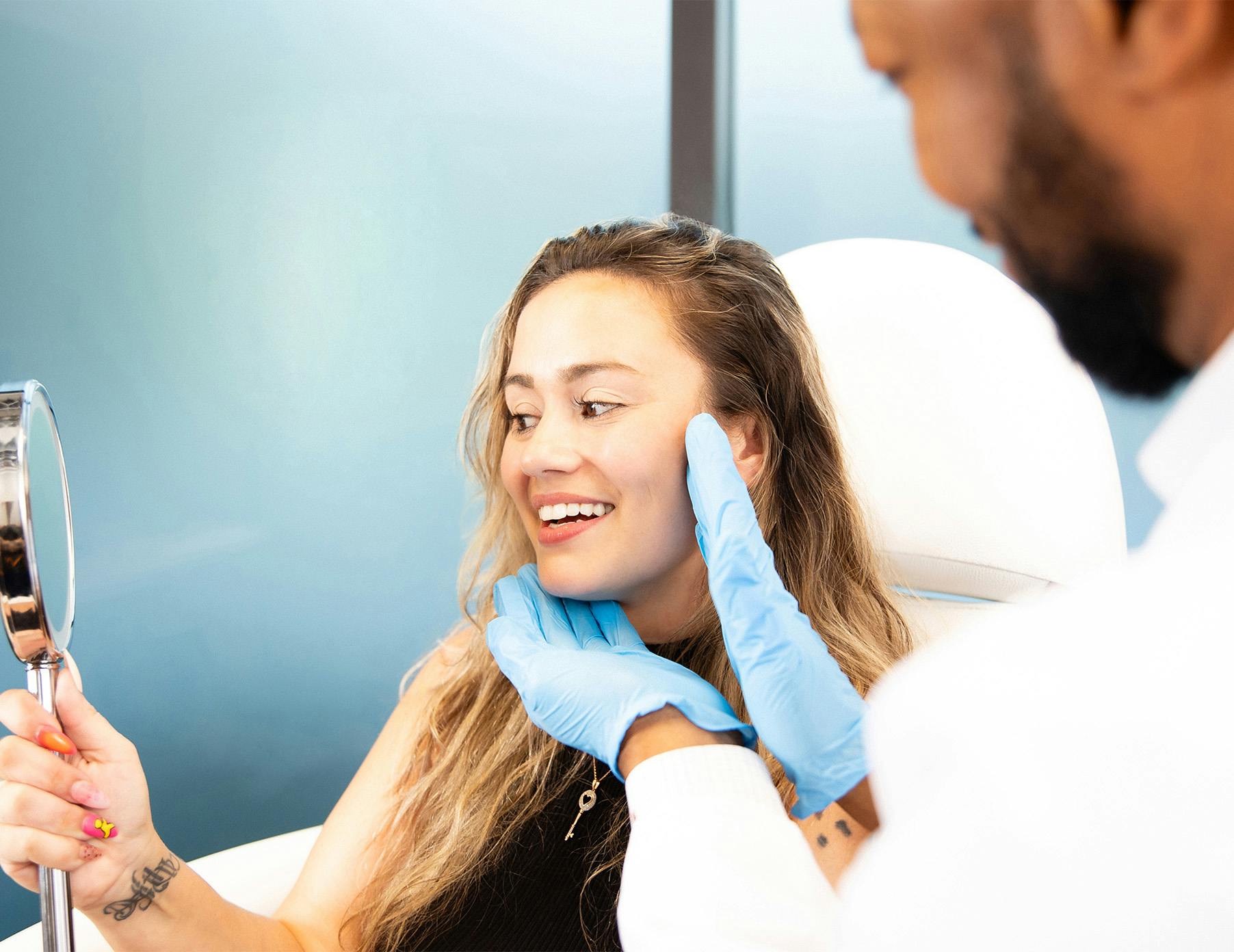 accentuating treatment area