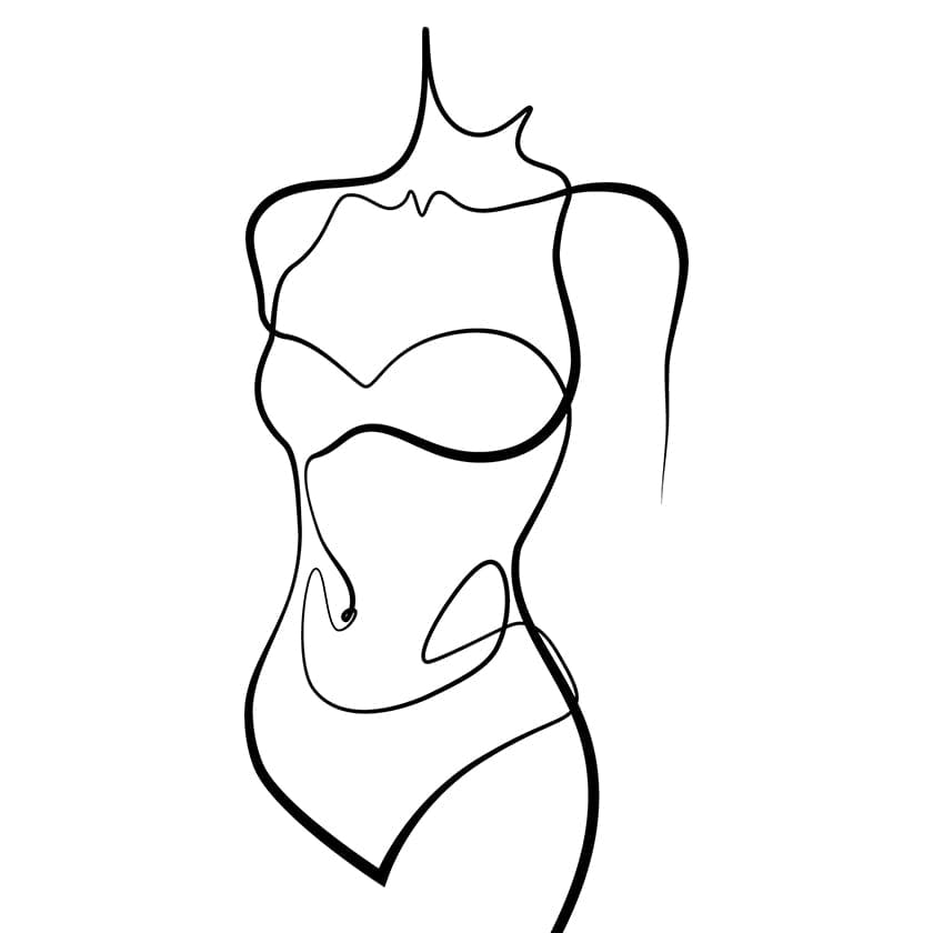 illustration of woman's body