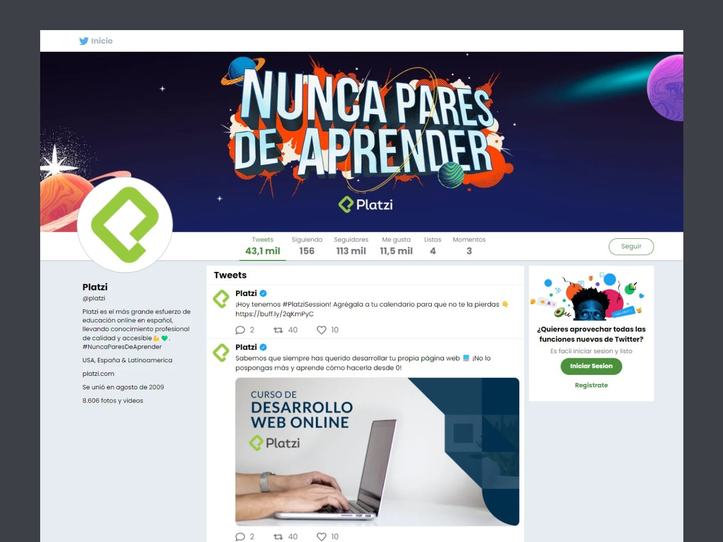 twitter profile