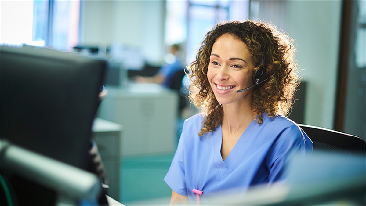 Nurse on a call to member