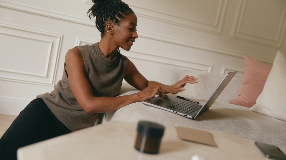 Person using laptop