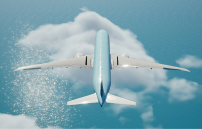 Plan flying in sky