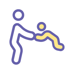 icon of adult and child playing