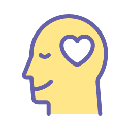 Icon head with heart in it