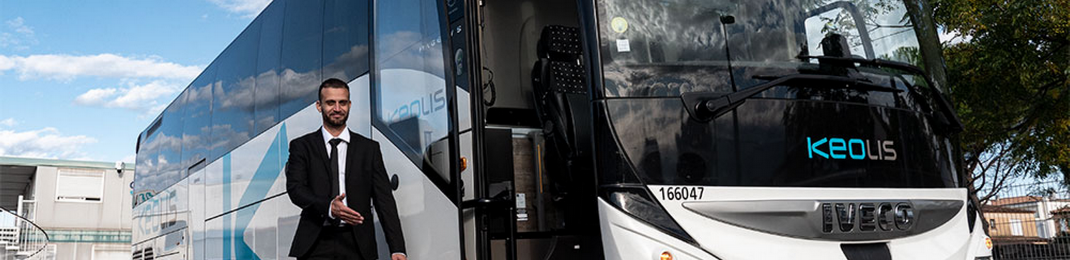 Découvrez nos engagements pour une location d’autocars avec chauffeur en toute sérénité (crédit Keolis Courriers du Midi)