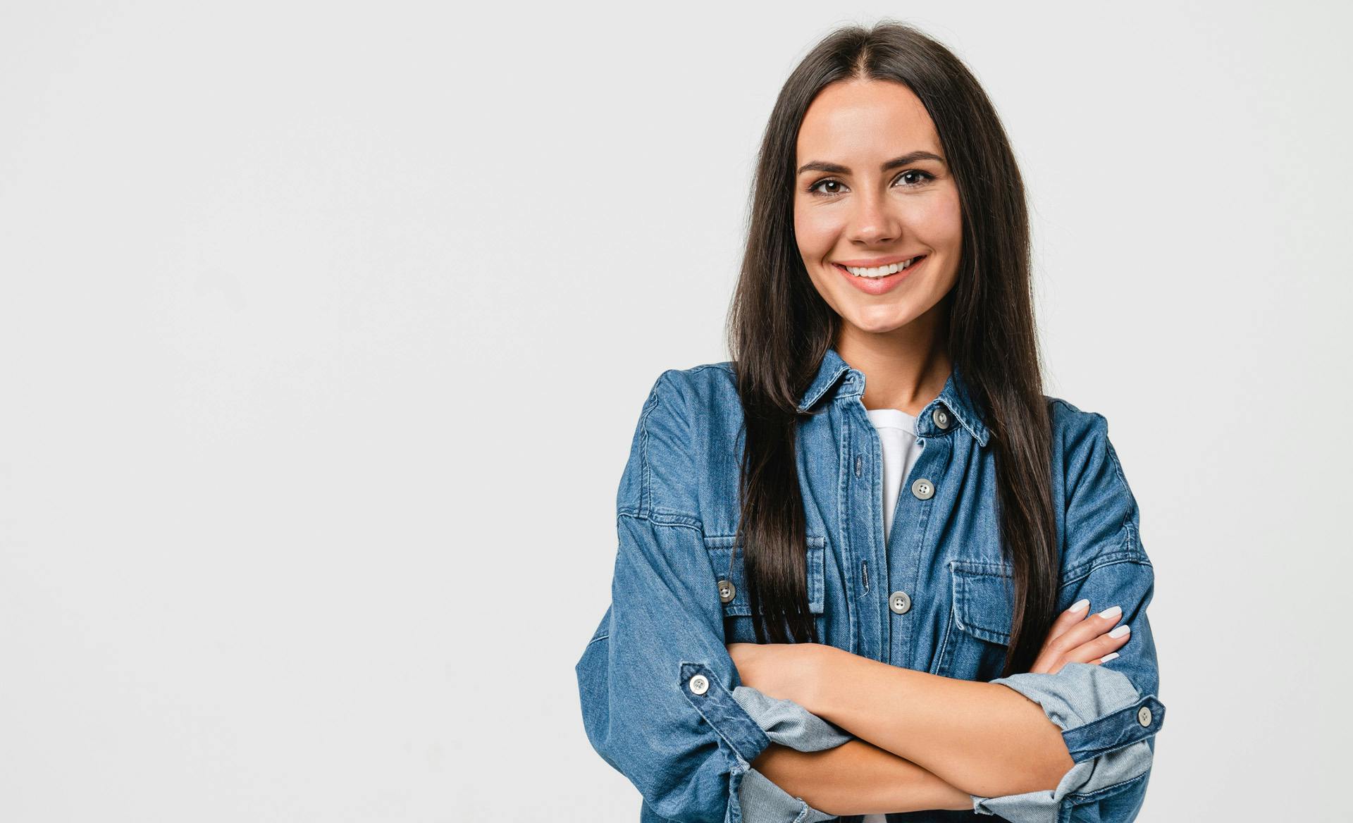 Woman standing and smiling