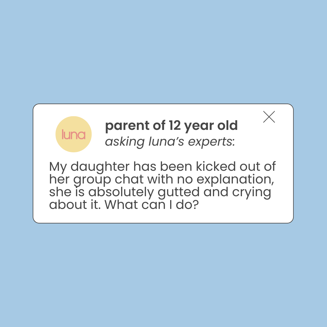 an image of My daughter has been kicked out of her group chat... article
