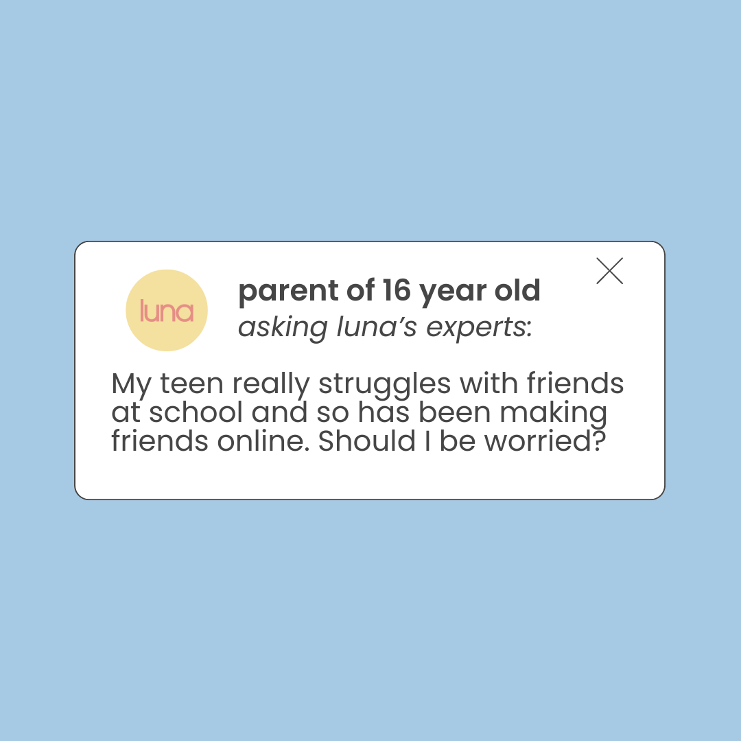 an image of My teen has been making friends online... article